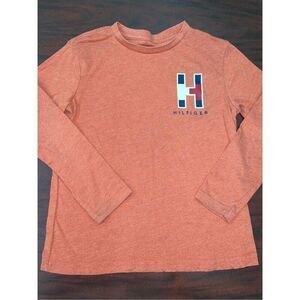 Tommy Hilfiger Orange Long Sleeve Boys Small (8-10)Tee